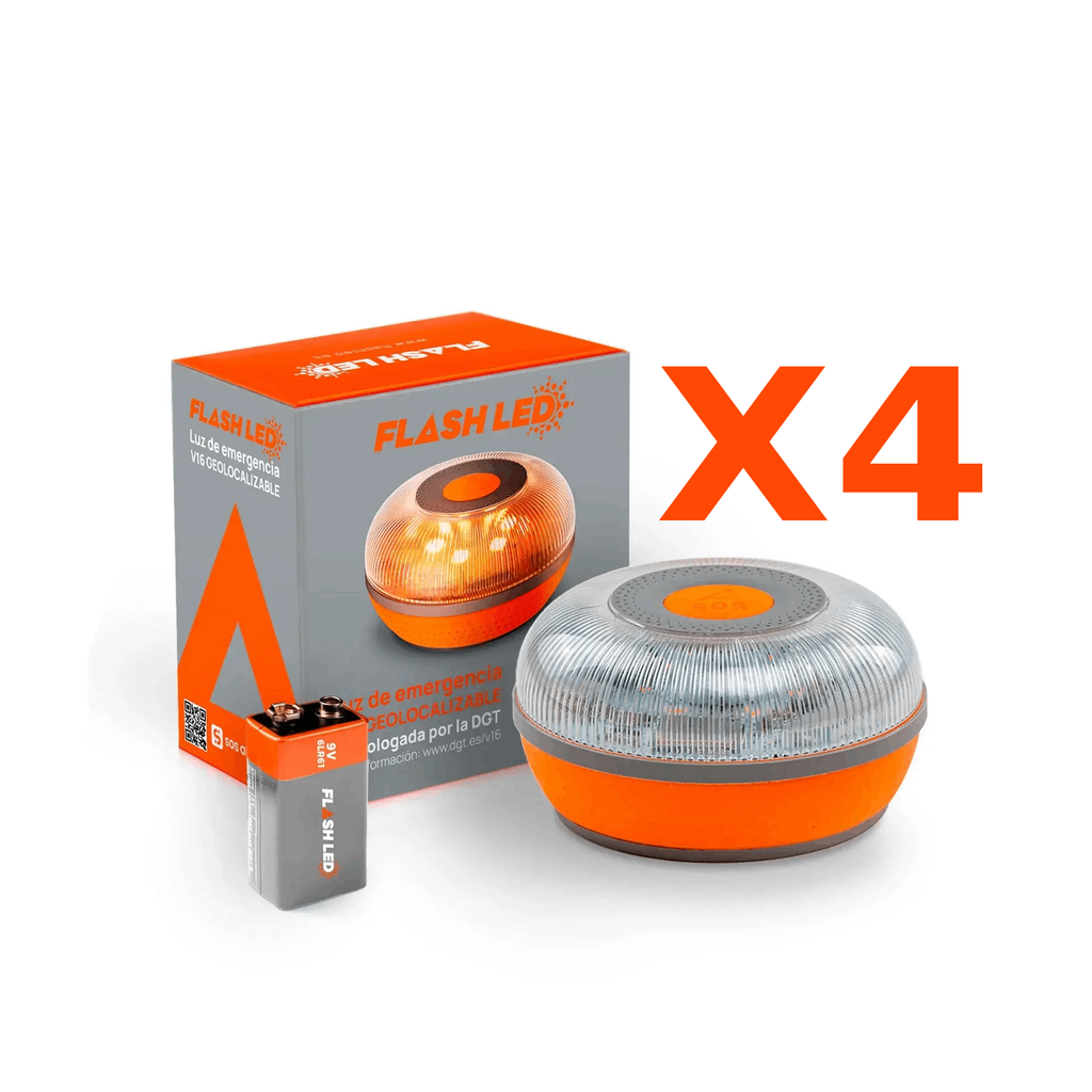Pack de 4 Balizas Homologadas V16